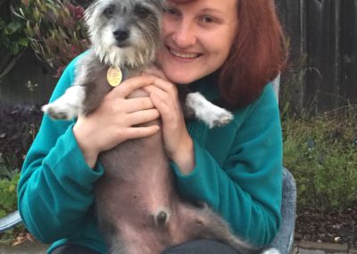 Emily with her dog