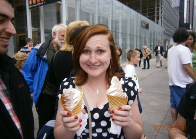 Emily eats ice cream